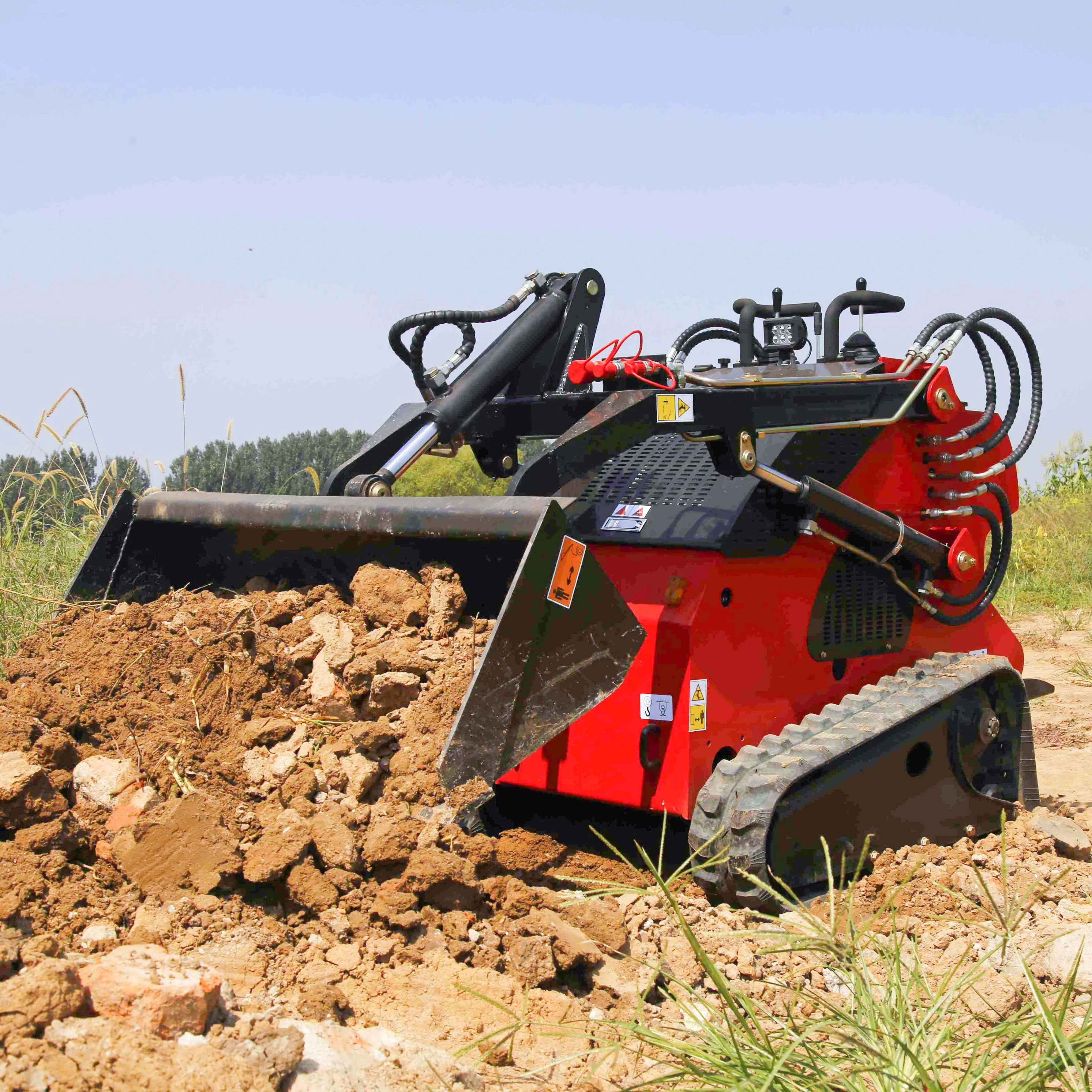 for Cheapest EPA EURO5 skid steer bucket 72 Mini Loader stand on skid steer with bucket