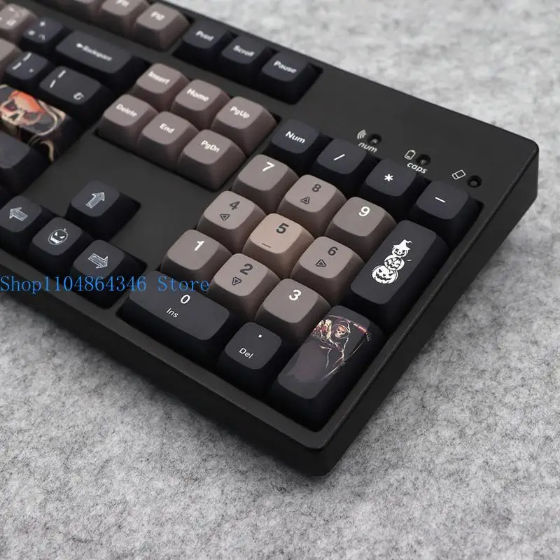 652F 137 Keys Keycaps PBT XDA Halloween Theme Keycap For 61 64 68 84 96 104 Mechanical Keyboard for Key Caps Japanese/ Eng