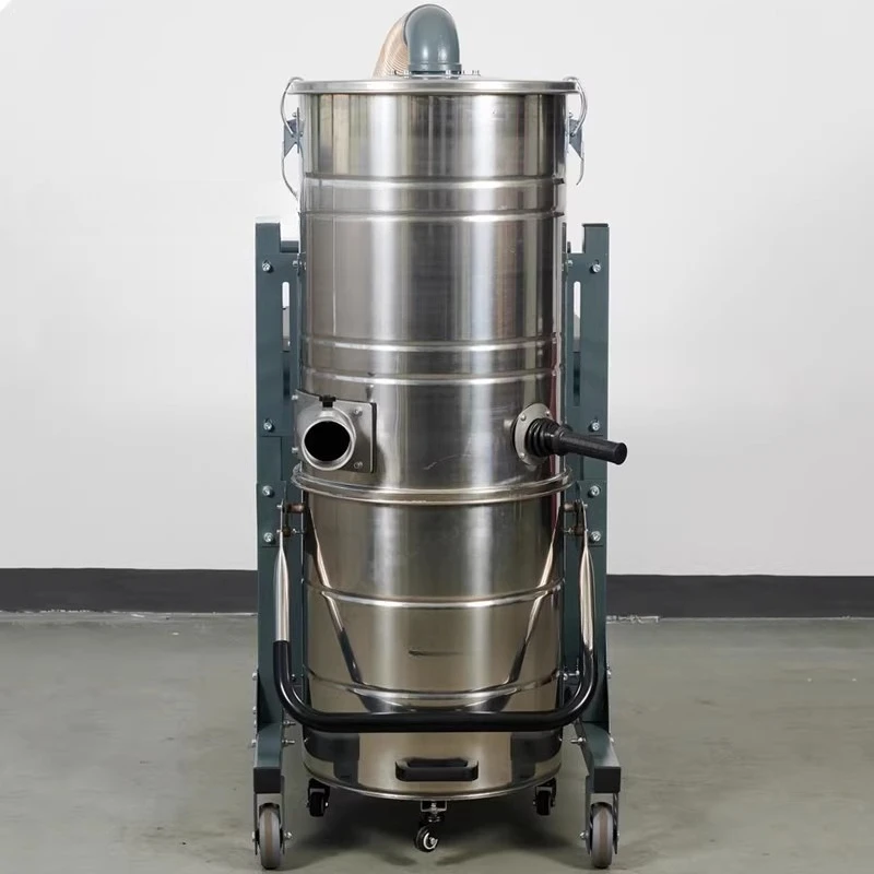 Mirror 304 stainless steel industrial vacuum cleaner with high pressure scroll fan