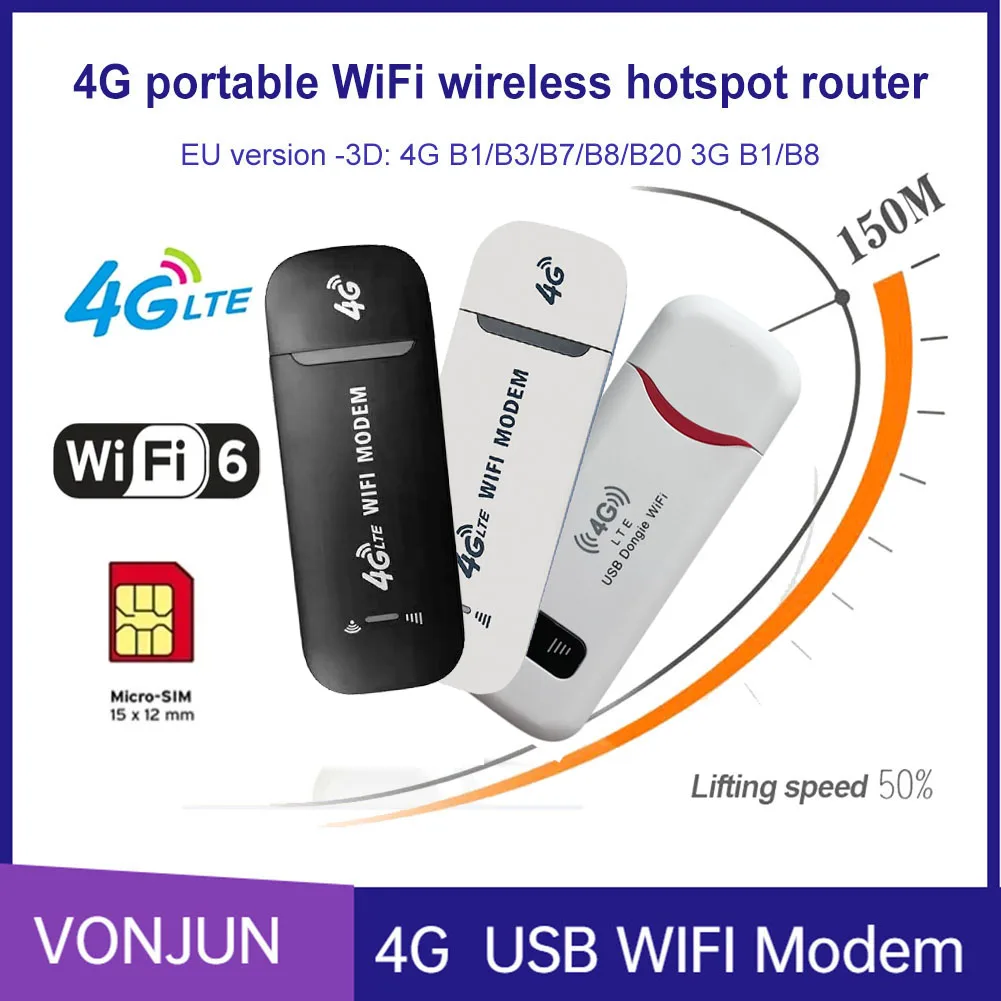 4G/5G موزع إنترنت واي فاي 150Mbps لاسلكي USB دونغل المحمولة موزع إنترنت واي فاي المحمول بطاقة Sim مودم USB راوتر 5G واي فاي للمكتب المنزلي