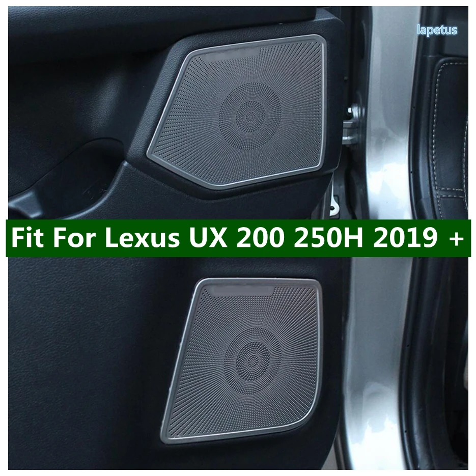 Car Door Loudspeaker Pad Audio Speaker Tweeter Covers Trim Silver / Black Accessories 4PCS Fit For Lexus UX 200 250H 2019 - 2022