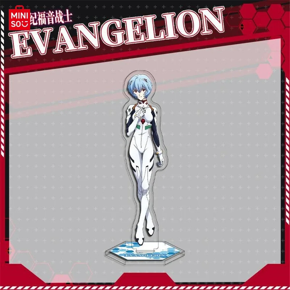 MINISO EVA Ayanami Rei Ikari Shinji الاكريليك الشكل حامل ديكور مكتب أنيمي شعبية pixiv تأثيري محيط لافتة هدية الولادة