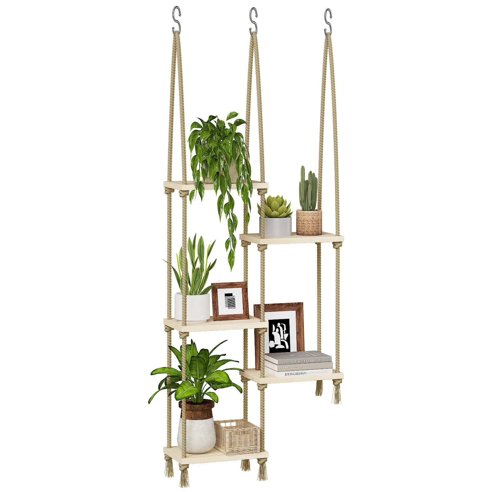 

Bamworld Wall Plant Shelves Hanging Indoor Wood Plant Stand Window Sill Hanger Plant Stand Wall Living Room Garden Boho Decor
