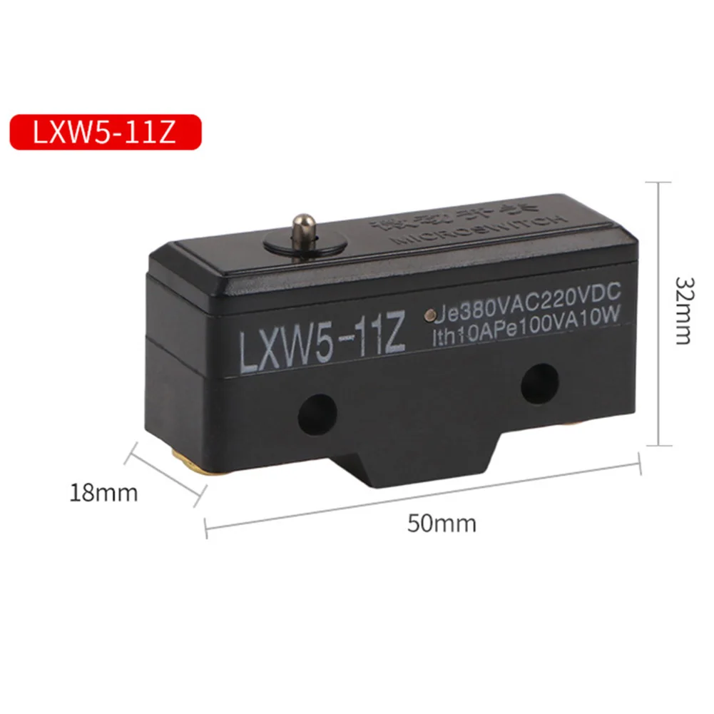 LXW5-11M Momentary Limit Switch with Push Plunger for Position Detection in Automation AC 380V DC 220V 10A SPDT Screw Terminals
