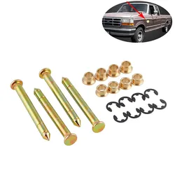 Door Hinge Pin And Bushing Kit - 4 Pin, 8 Bushings And 8 Clip Compatible with Select Ford Models