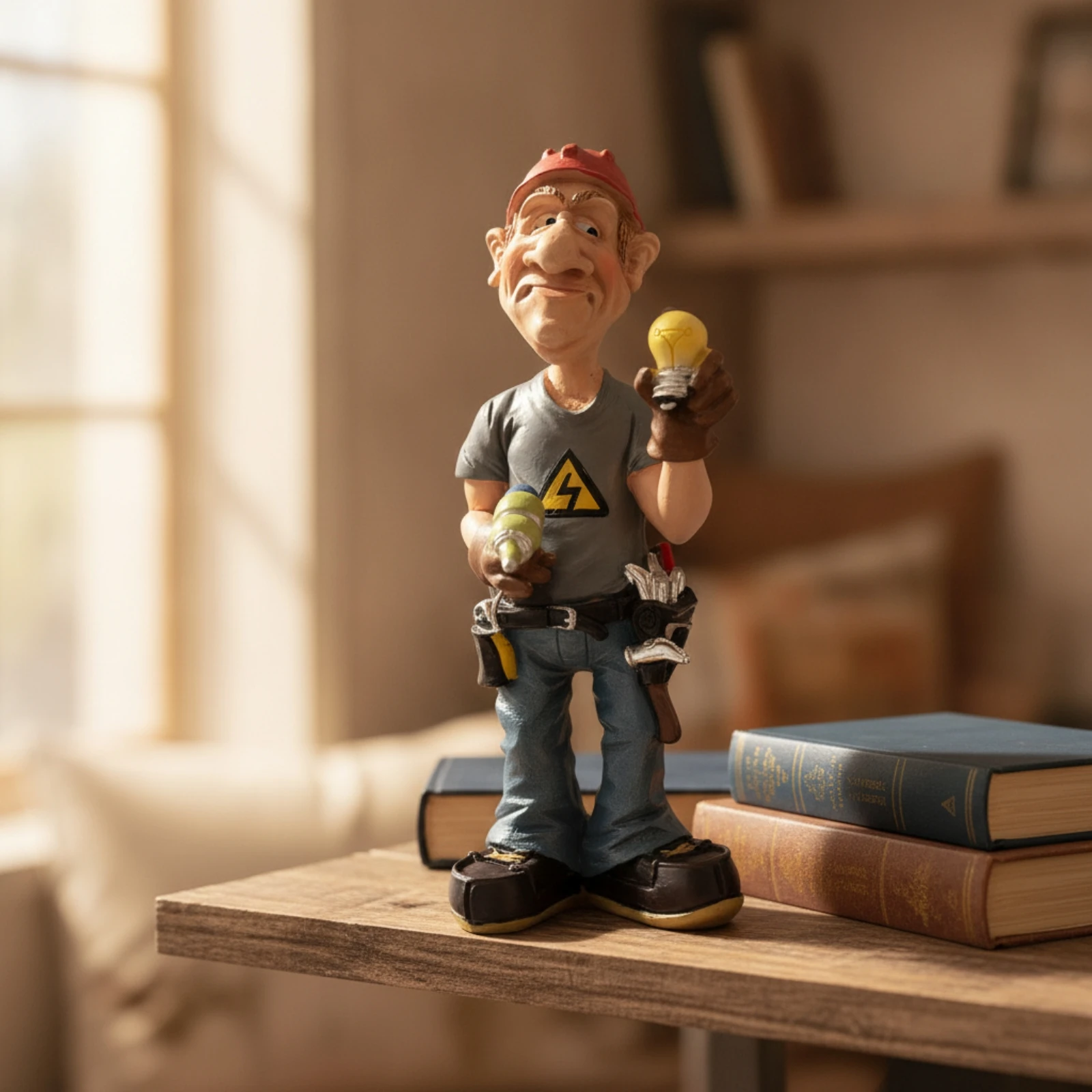 Tradesperson Figurine Hand-Painted Statue Sculpture Sculpted for Tradespeople, Desk, Office
