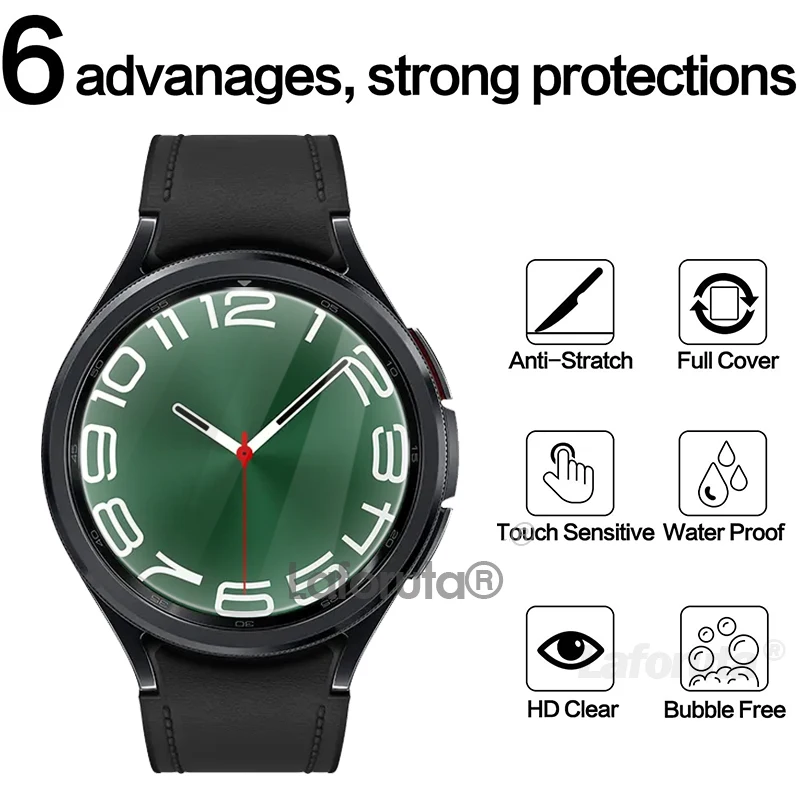 Tempered Glass for Samsung Galaxy Watch 6 Classic 43mm 47mm Gear S2 S3 Pro Watch 6 Watch 6 40mm 44mm HD Screen Protectors Cover