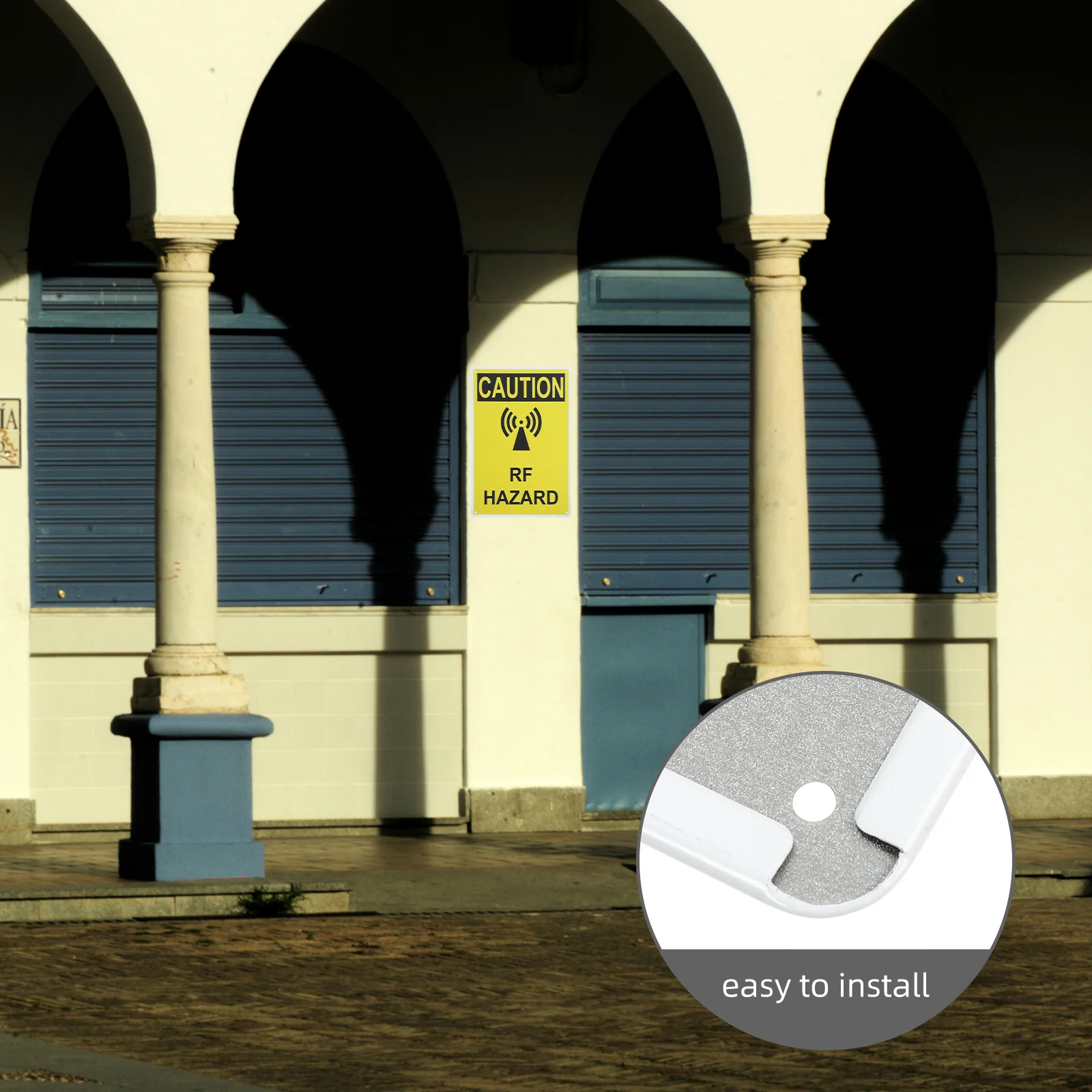 

Radio Frequency Warning Sign High Visibility Lightweight Factory Workshop Parking Safety Caution Board Wall Door Warning