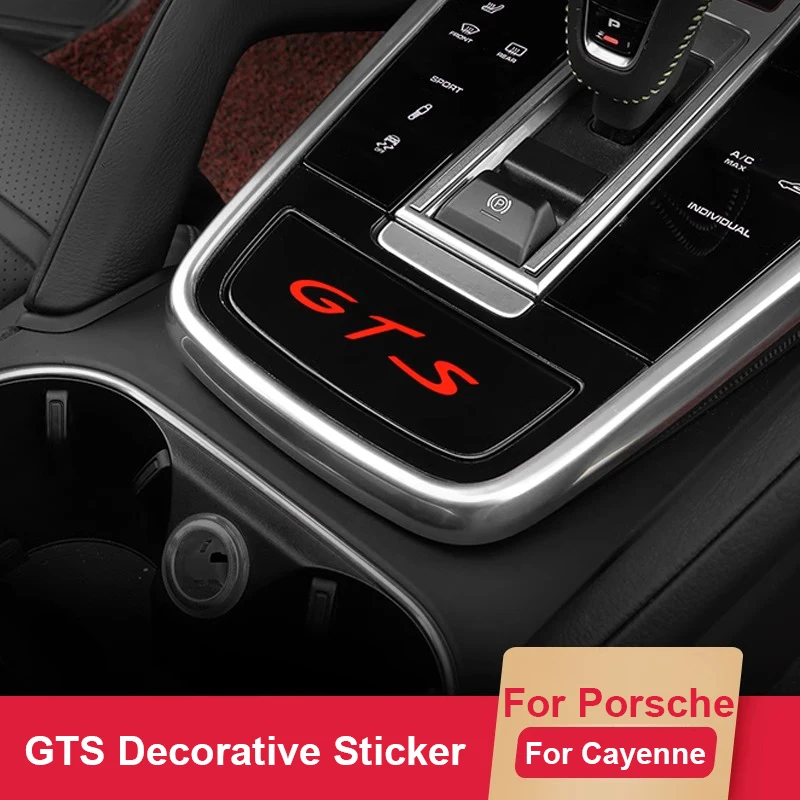 

For Porsche Cayenne 2018 2019 2020 2021 2022 2023 2024 2025 Car Ashtray Cover GTS Decorative Sticker Cigarette Lighter Panel