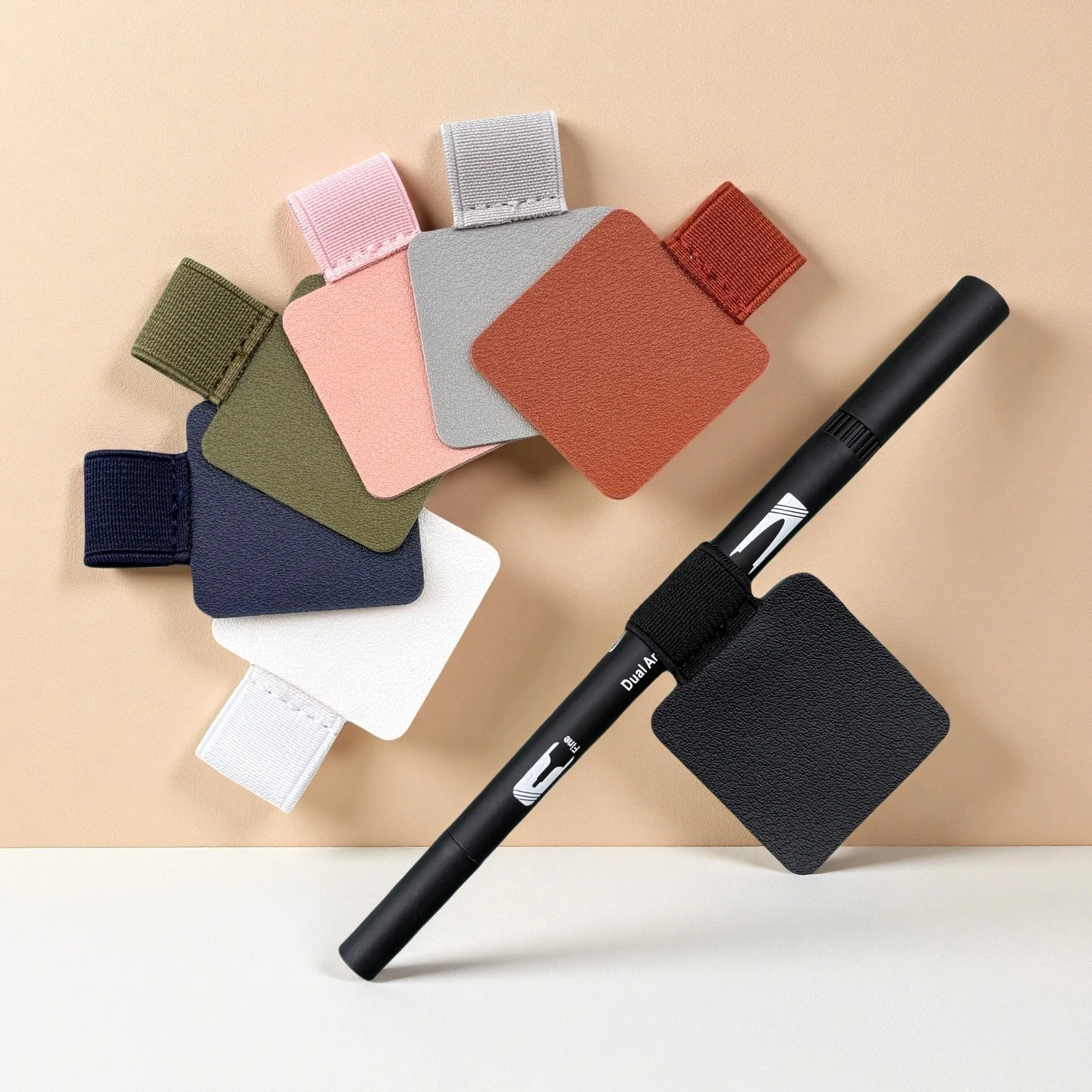 10er-Pack elastische Stiftschlaufenhalter für Notizbücher, Tagebücher, Planer – verschiedene Farben – Büro- und Schulbedarf – Detail 3