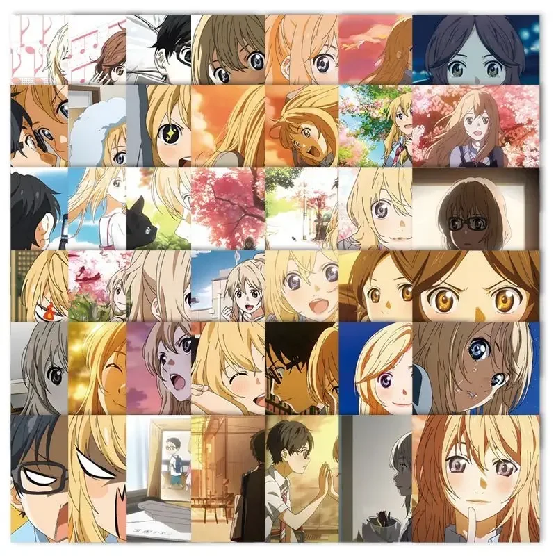 ملصقات أنيمي أريما كوسي ، هدايا ديكور ذاتية الصنع ، كذبة في April ، ميازونو كاوري ، 60 #2