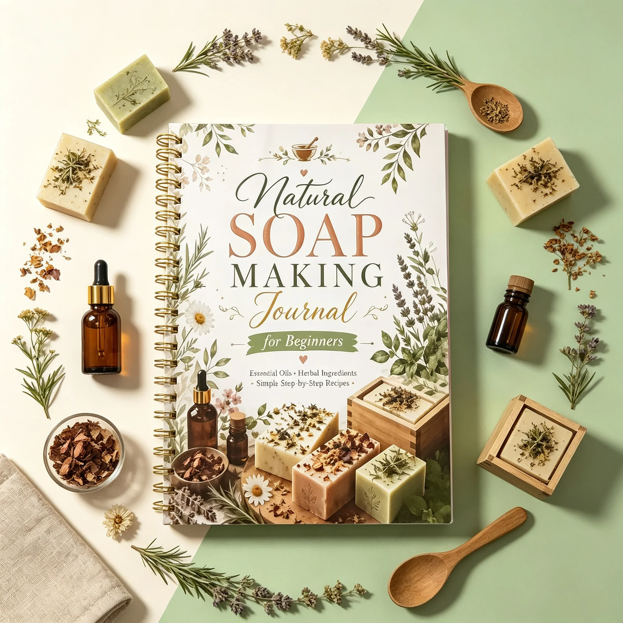 دفتر أعمال يدوية للنساء - كتاب - مراجعة Soap Making For Beginners Book وسعره