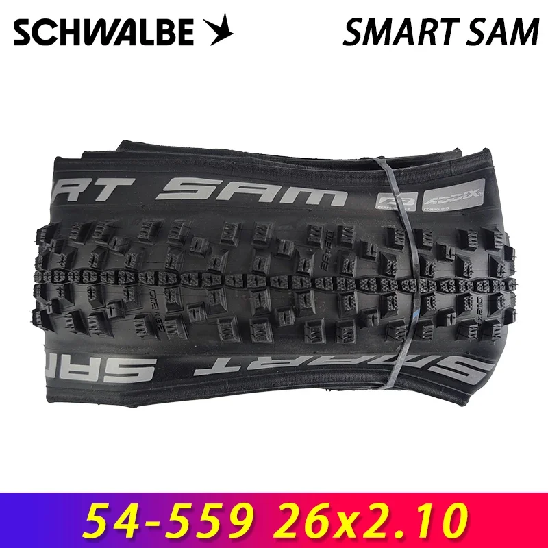 SCHWALBE Original SMART SAM 54-559 26x2.10 Black Folding Tire for MTB Bicycle Off-Road Bike Cycling Parts