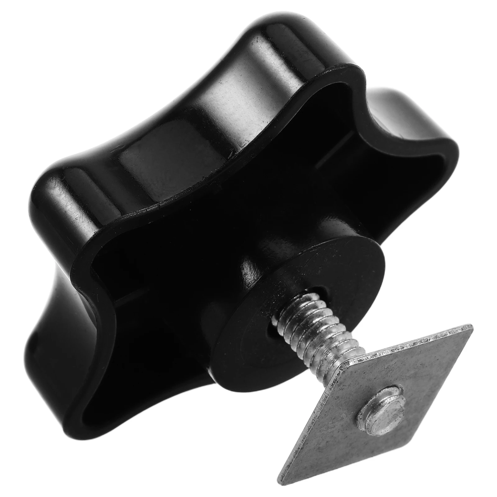 

Black 5-Pc Awning Knob Bracket Set Square Washer Durable PP Easy Install for Truck Tent Shade Hardware Replacement