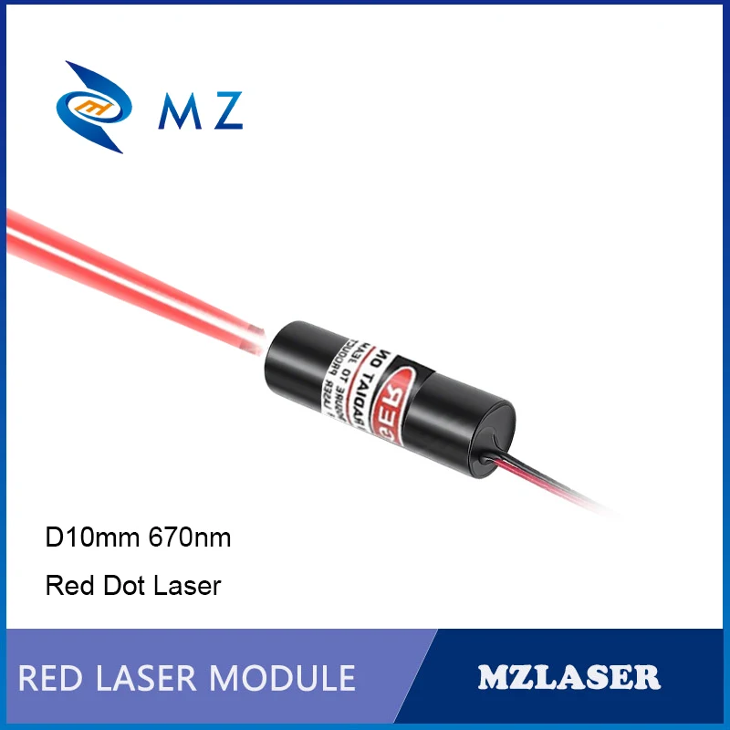 Compact Red Dot Laser Diode Module 670nm D10mm 0.5mW 1mW 5mW 10mW 3V High-Accuracy Industrial Grade for Woodworking Parts