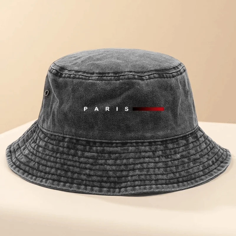 Black Lightweight Polyester Men'S Fisherman Hat with 