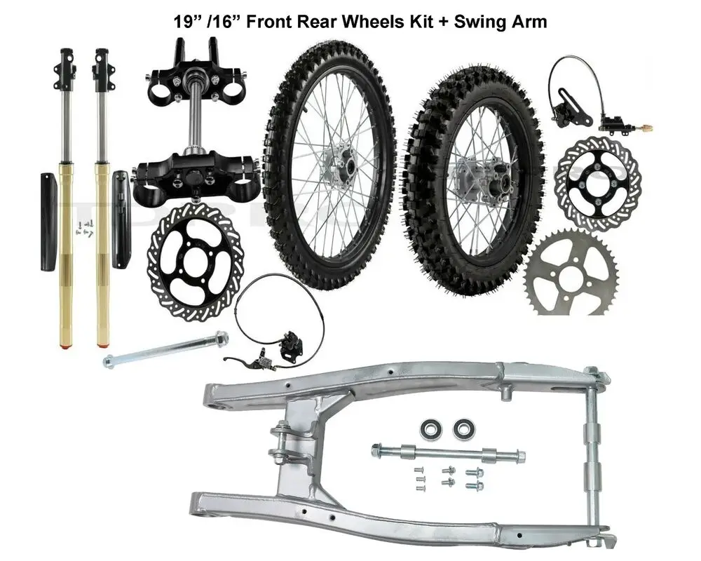 

Комплект поворотных рычагов передней вилки TDPRO + колесо 19 дюймов/16 дюймов, шины 90/100-16 и 70/100-19 для Honda 16-19/15 мм