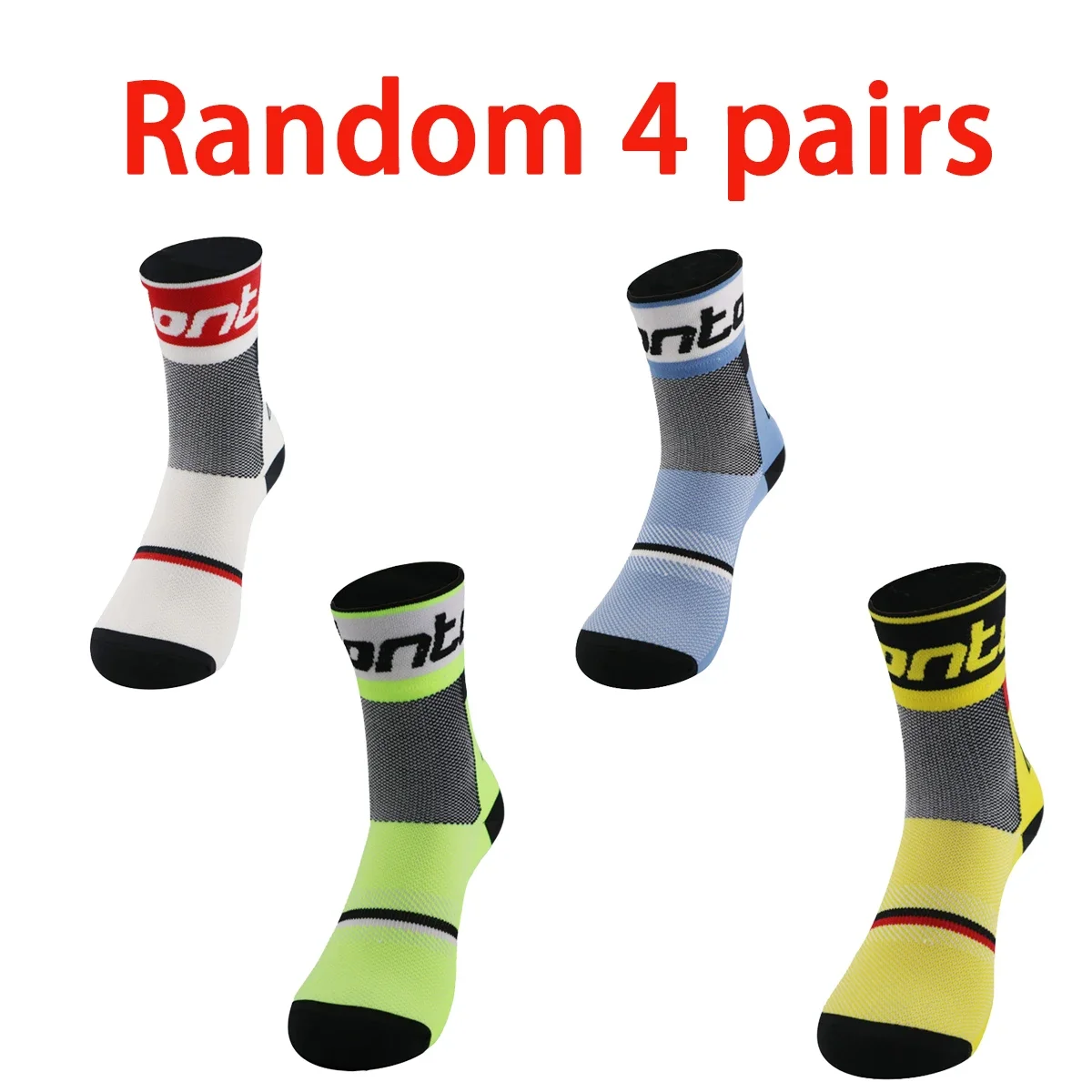 

Four pairs of socks are randomly selected for sports compression, running, basketball, cycling and football, and are breathable