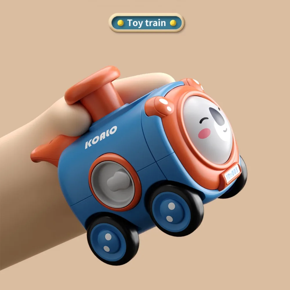 Pressa per auto giocattolo inerziale per cambiare il volto, fischio, resistente agli urti, pressa e fischio, piccolo treno, cartone animato, auto colorata