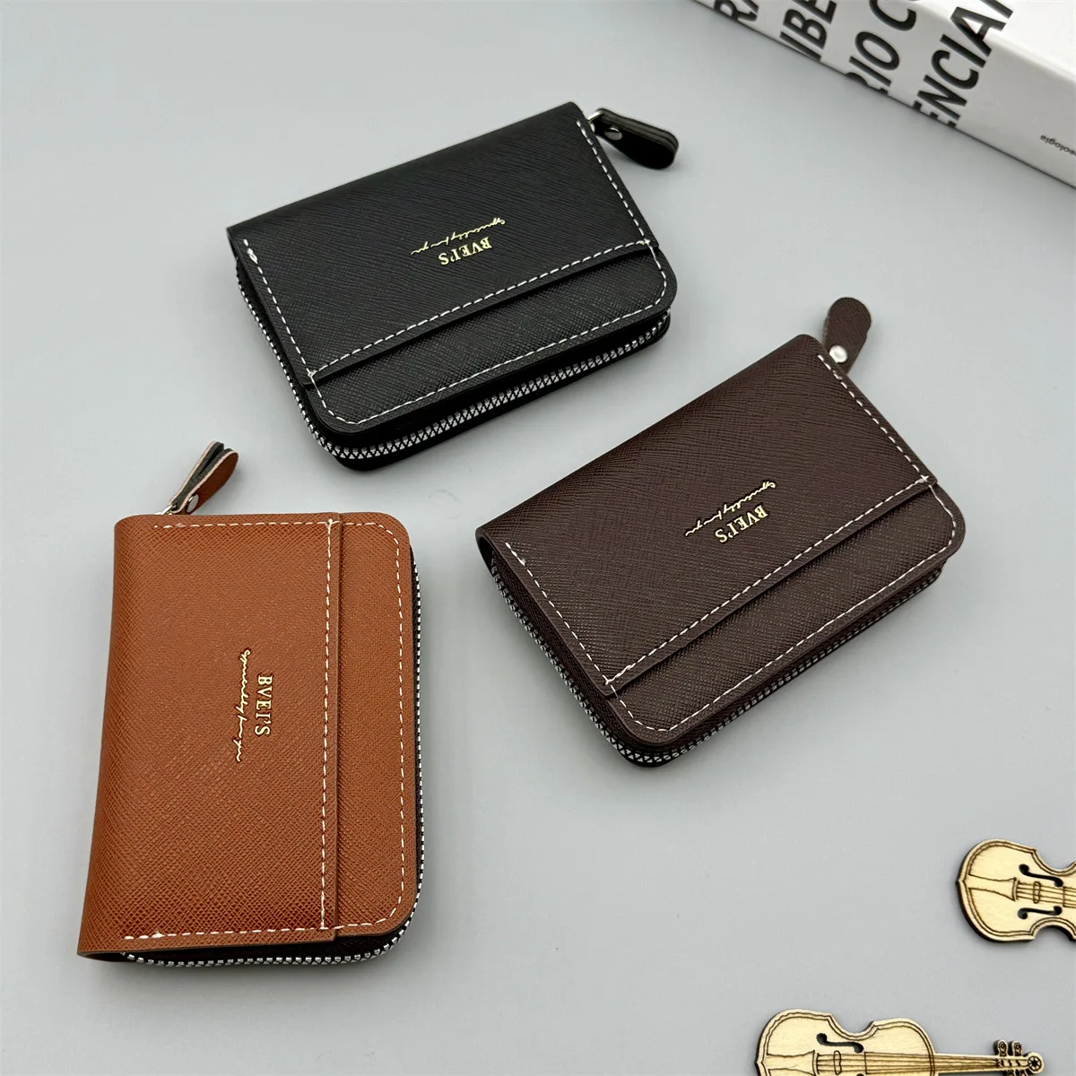 New Large Capacity Long Wallet Clutch Bag Phone Bag Multi Card Card Holder Coin Purse Wallet Multi-layer PU Zipper Handbag