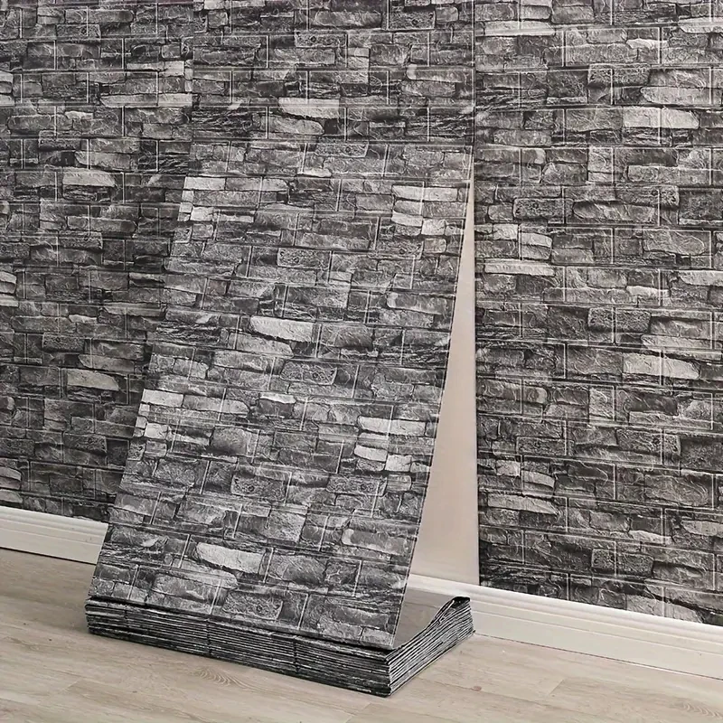 

70cm*1M 3D Wallpaper Brick Pattern Wall Panels DIY Waterproof for Living Room Bedroom Kitchen Background Wall Sticker Home Decor