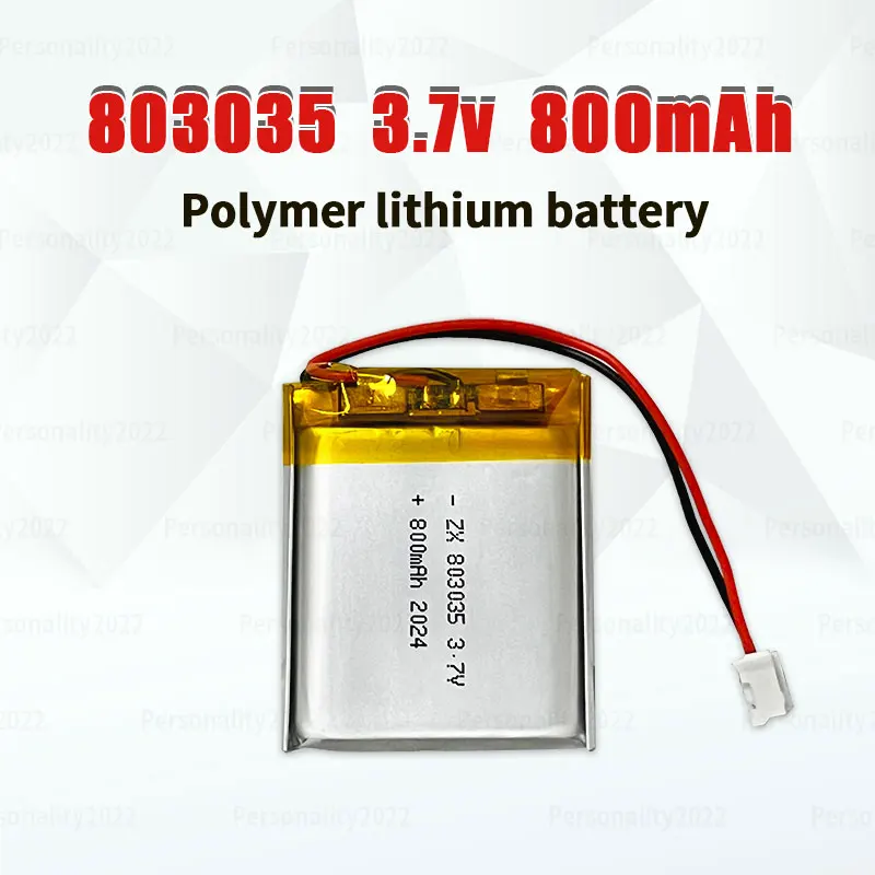 

1-10pcs 3.7V 800mAh Battery 803035 Li Po Polymer Batteries for Bluetooth Headset Keyboard Mouse Smart Bracelet Rechargeable Cell