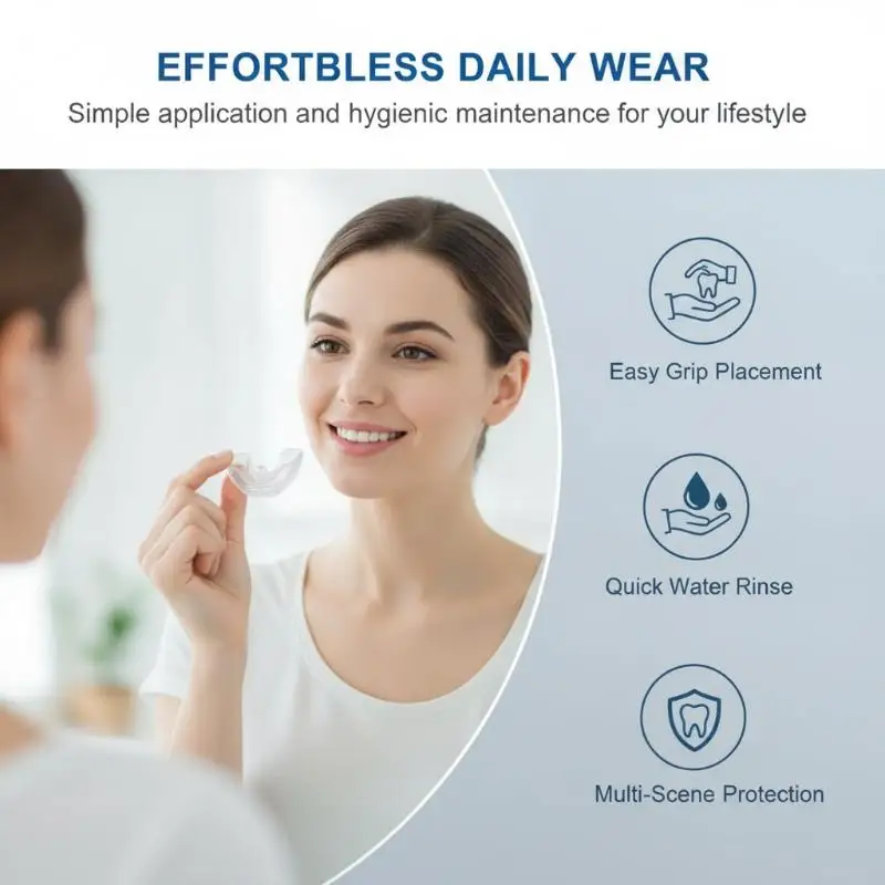 Silicone Teeth Retainer Alignment Trainer Dental Mouth Guard Tooth Tray, Portable Teeth Position Adjustment Braces for Daily Us