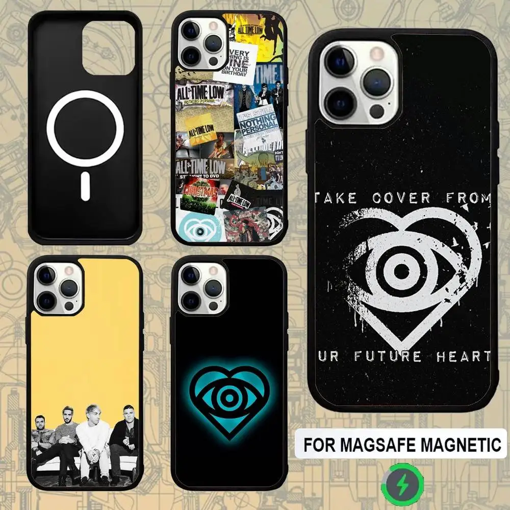 

All Time Low Rock Band Phone Case For IPhone 16e,16,15,Pro,Max,14,Plus,13,12,11 Magesafe Magnetic Wireless Charge Cover