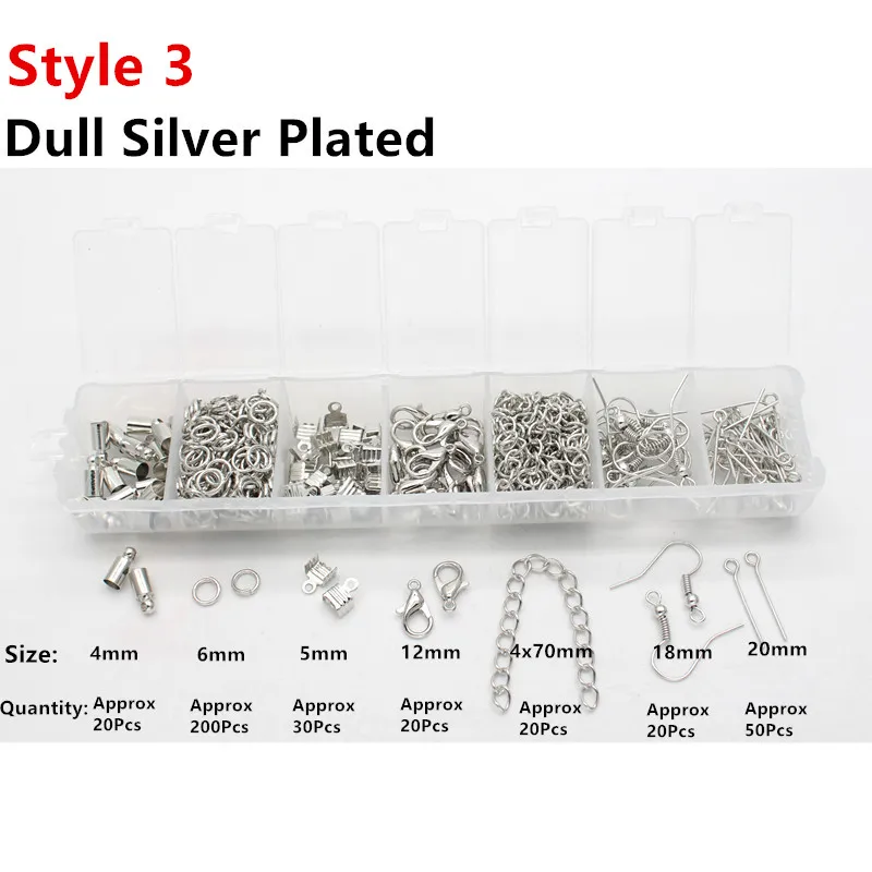 900 Pcs Alloy Open Jump Rings Mixed 3mm 4mm 5mm 6mm 7mm 8mm 10mm Split Rings For DIY Jewelry Making Findings HK060