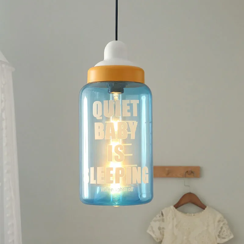 Super bottle Nordic simple children's room chandelier boys and girls children's lamp bedroom lamp project restaurant lamp