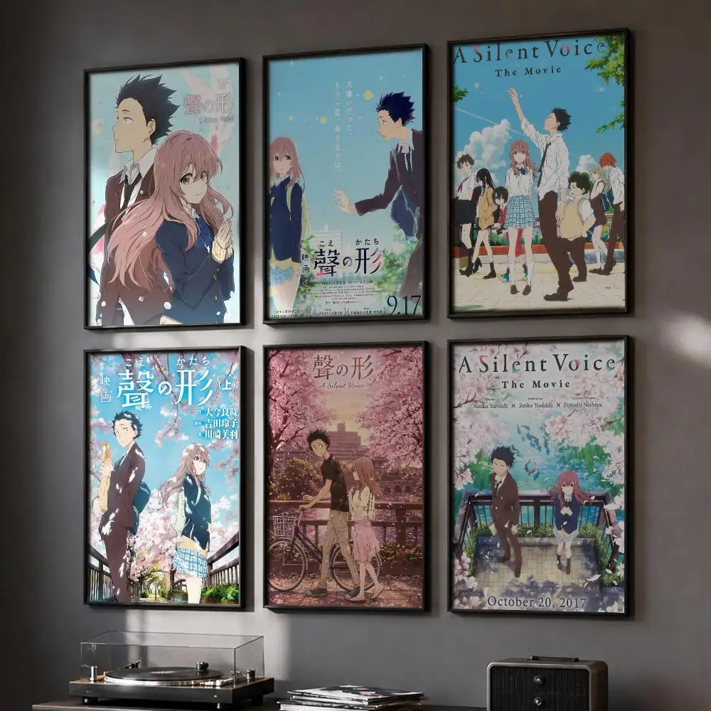 A Silent V-Voice Anime Poster HD Home Wall Stickers House Hallway Living Room Bedroom Bar Office Decor Art Prints