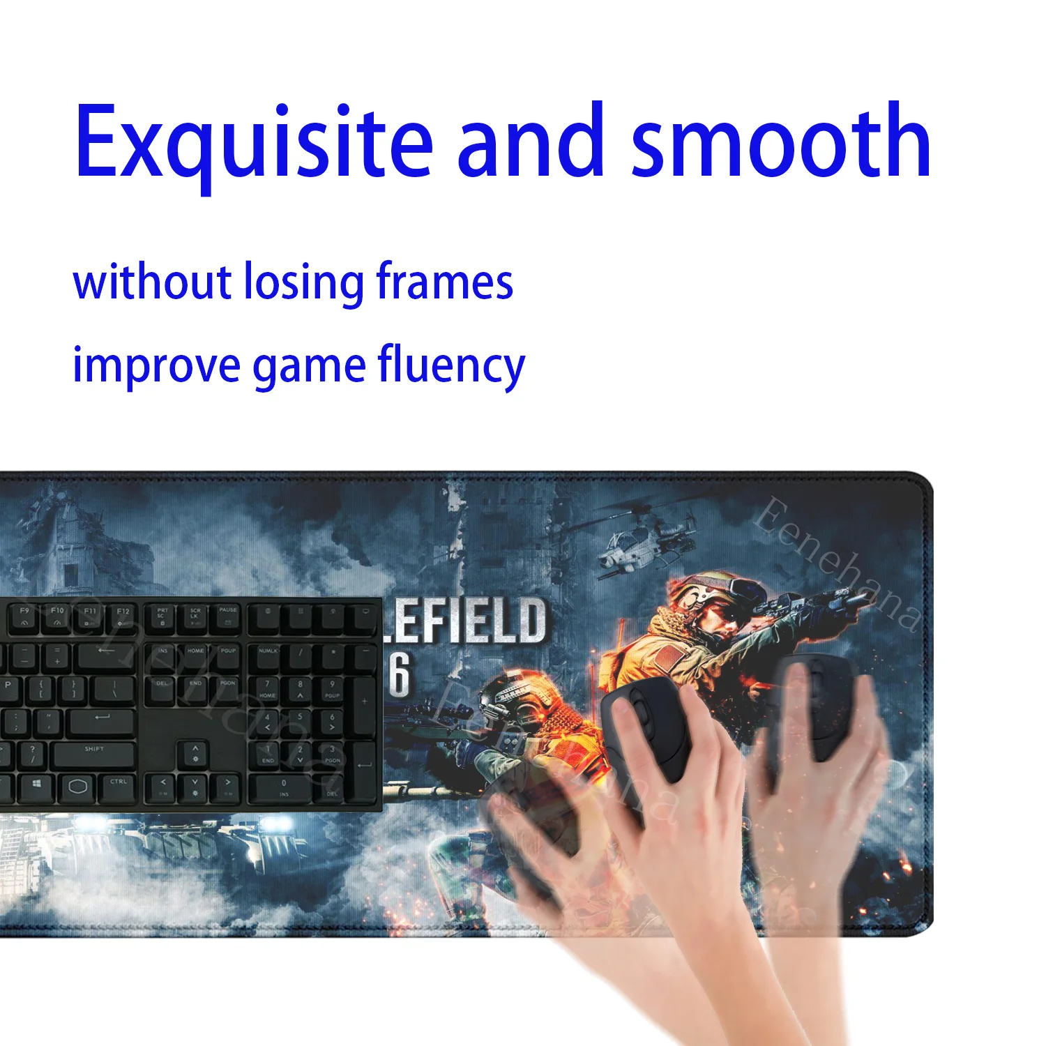 Gioco Battlefield 6 Tappetino per mouse Tastiera Grandi uffici Accessori Tappetino per mouse Lock Edge Stampa HD Gaming E-sport overlock Tappetino da scrivania
