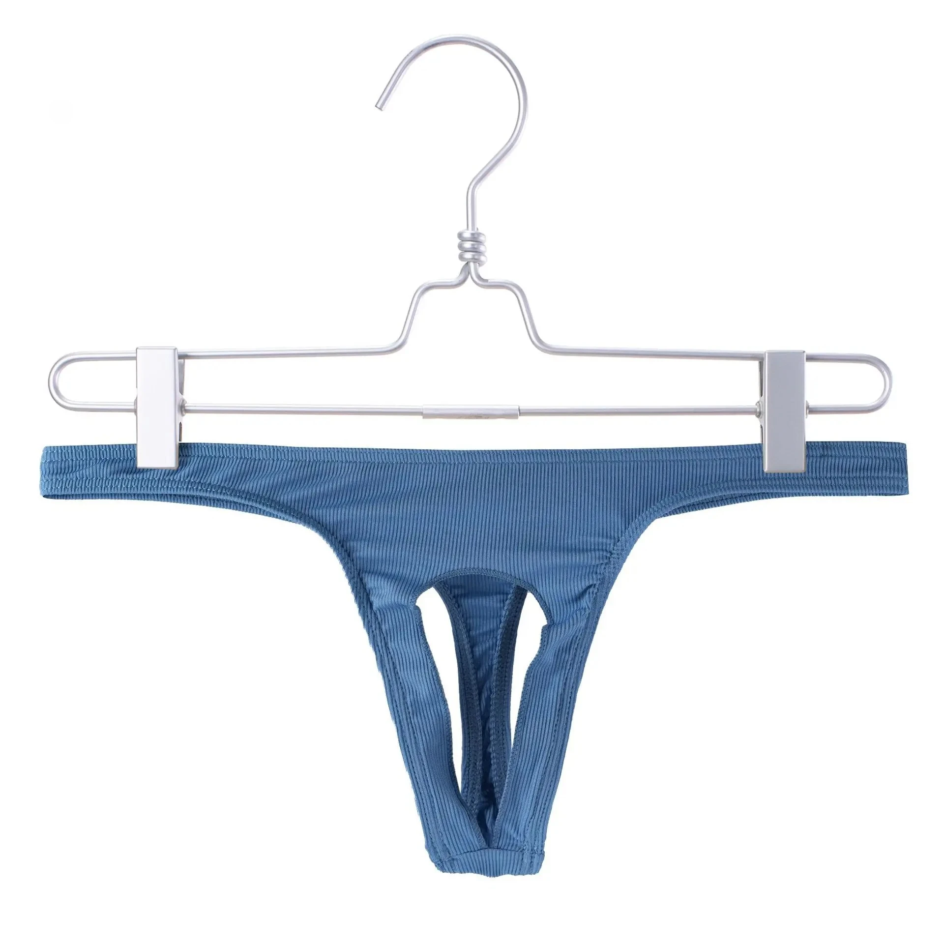 Men's Erotic Underwear with Open Crotch T Back Thong Ulta-Thin Ribbed Gays Sexy Open Buttocks G-string Homme Quick Dry Underpant