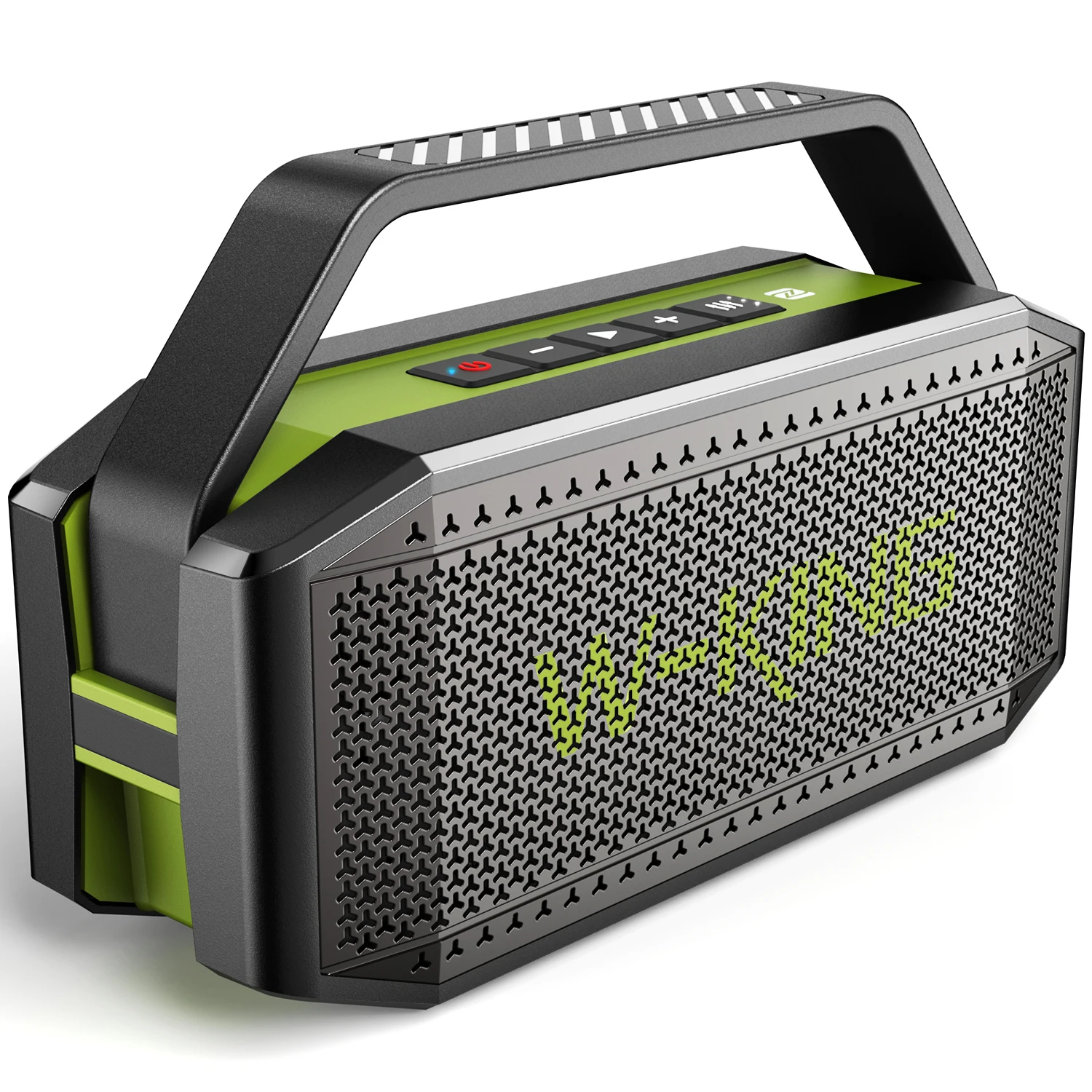 

60W RMS 100W Peak W-KING D9-1 Bluetooth Speaker IPX6 Waterproof TWS 120W Stereo EQ NFC Power Bank 40H Play TF AUX Outdoor Home