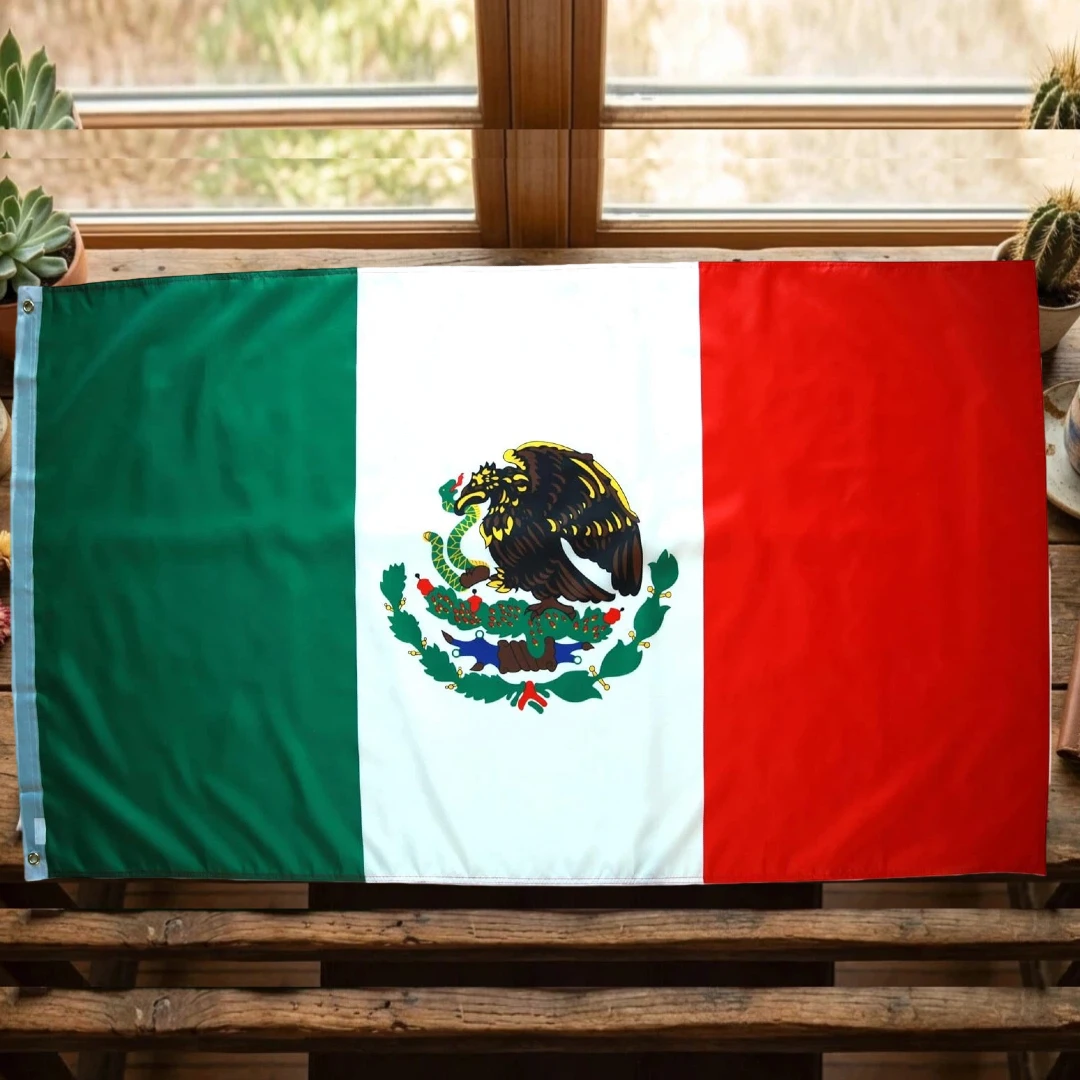 3x5 Mexiko-Flagge - Polyester Mexikanische Flagge mit Messingösen