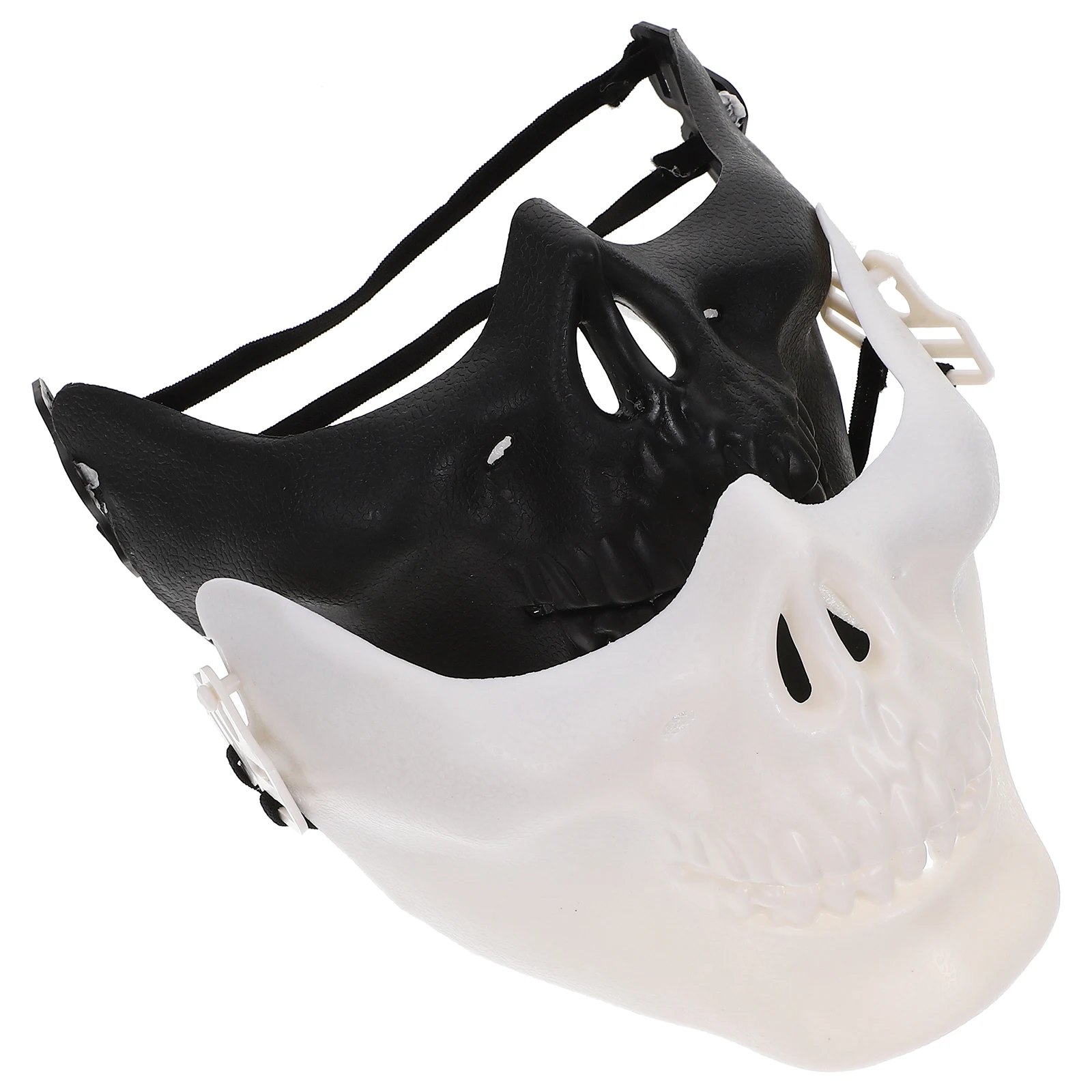 

2 pcs Full Face Mask Halloween Scary Black White Skull Masquerade Cosplay Party Protective Mask Easy Wear Long Lasting