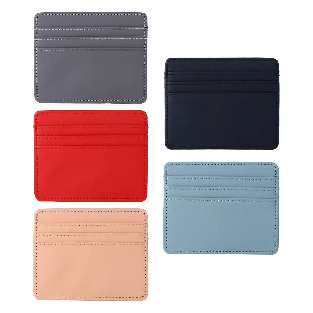 Candy Color Simple Credit Card ID Card Bank card Women Men Short Wallet Multi Slot Card Holder Slim Billfold Short Purse