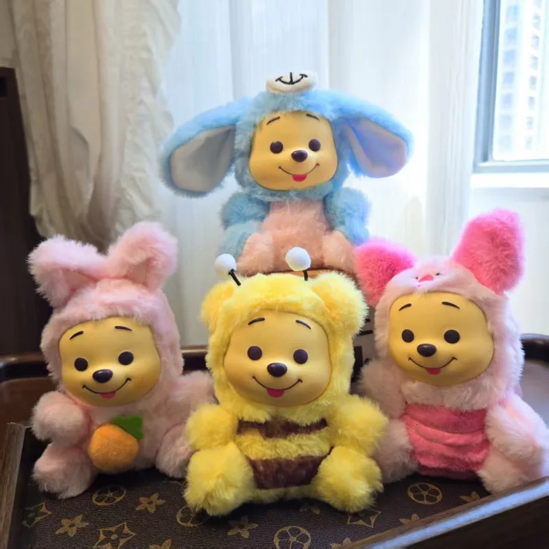 

12cm Cute Anime Cartoon Winnie Pooh Hand Rope Series Plush Keychain Pendant Doll Accessories Christmas Birthday Toys Gift