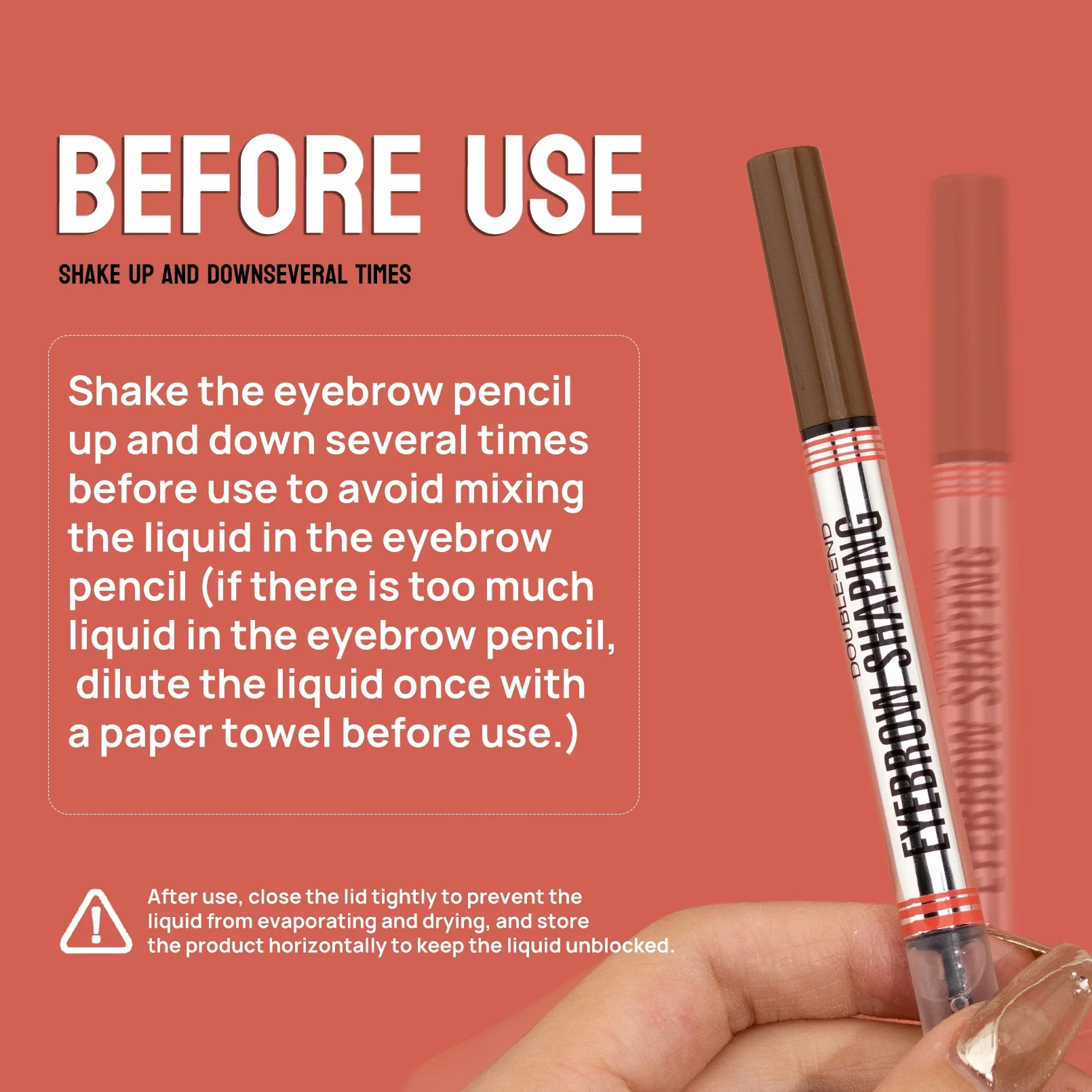 Hellokiss Double-End Liquidดินสอเขียนคิ้ว 4-Tip Head Long Lastingกันน้ําเหงื่อQuickแห้ง 2in1 Eyebrow Shaping Cream