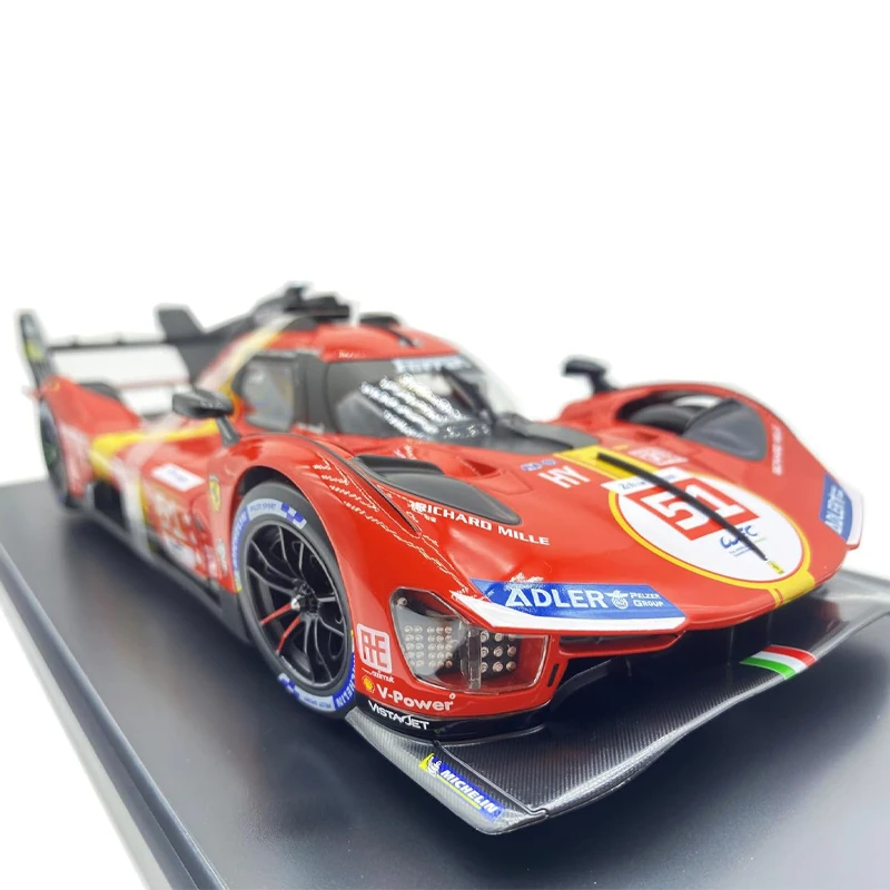 Bburago-限定版のレーシングカー,アクリルボックス,ブラックパッキング,1:18, 499p, 51チャンピオン,合金ハードカバー,Ferrari用