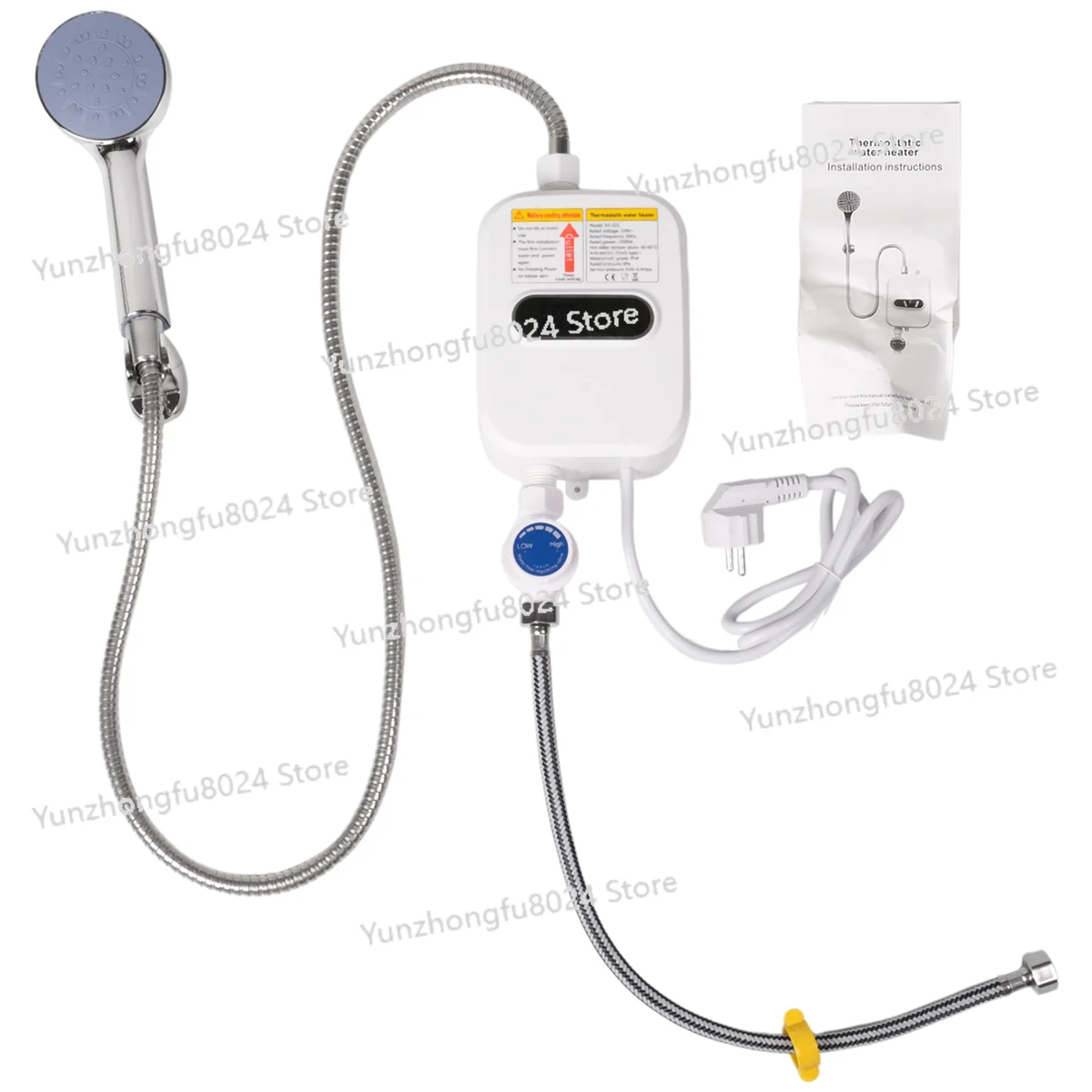

Instant Water Heater Shower 220V Bathroom Faucet Hot Water Heater 3500W Digital Display EU Plug