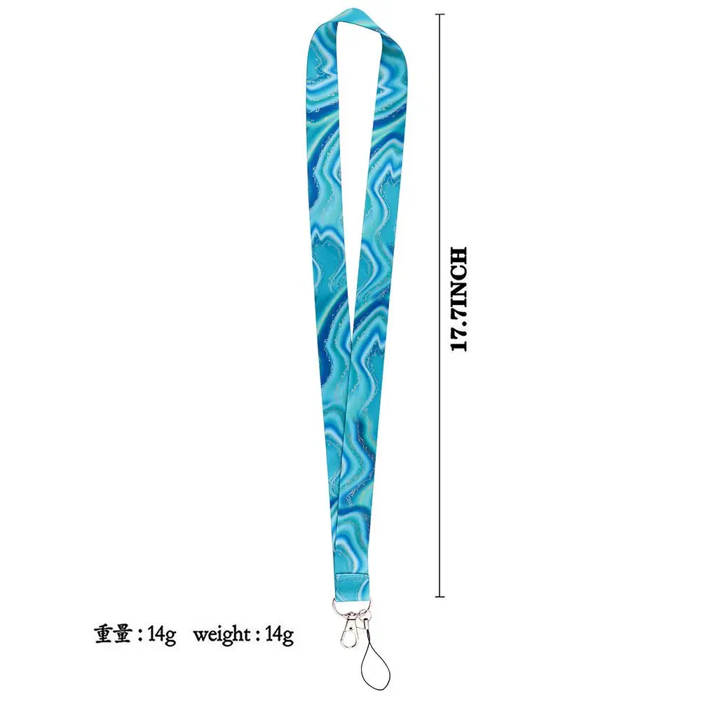 ID Badge Holder Hang Rope Name Tag Holder Key Ring Holder Marble Printing Lanyard Neck Straps Phone Lanyard Phone Hang Rope