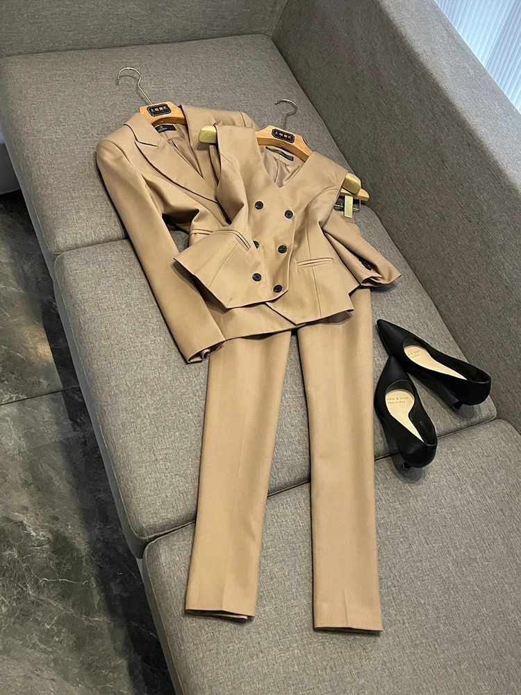 

Женский костюм-футболка Ele, комплект профессиональной карьеры, пальто Godd Sle для ежегодной конференции Busin Faion