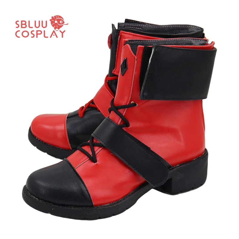 SBluuCosplay Moive The Clown Girl Joker Cosplay chaussures bottes sur mesure