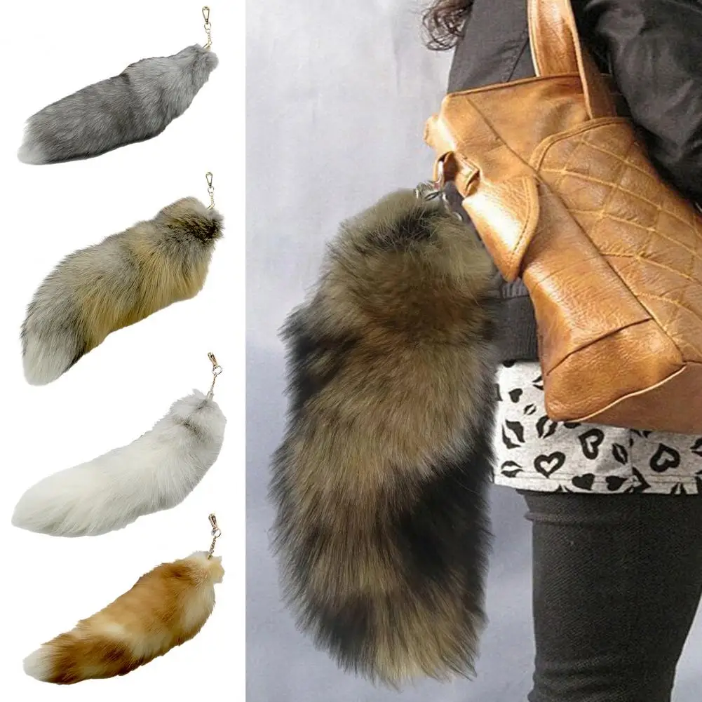 

Oversized Fox Tail Keychain Imitation Fox Tail Keychain for Bags Backpacks Cosplay Accessory Oversized Charm Decoration for Easy