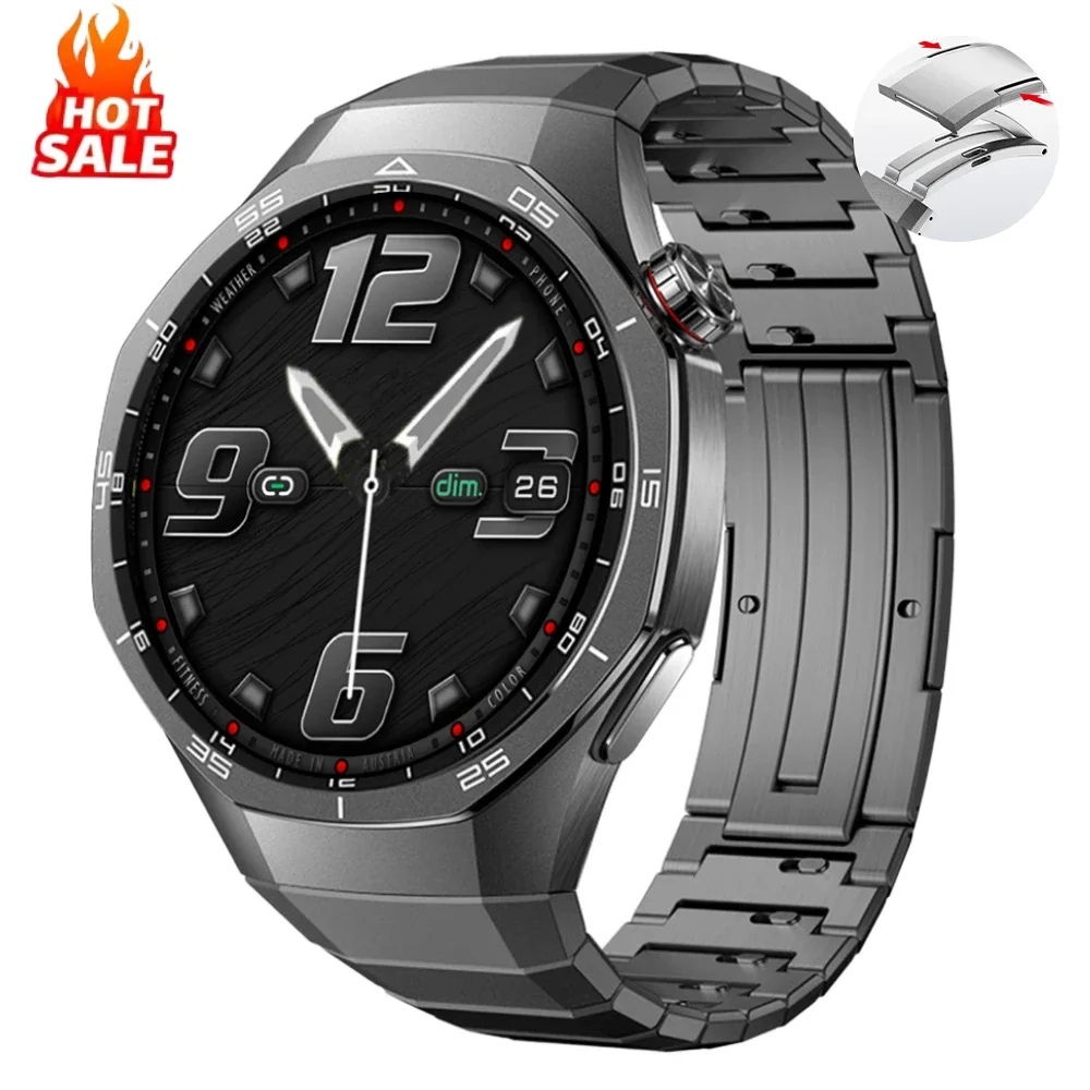 Special titanium-metal press-fit seamless quick-release strap for Huawei Watch GT 7Pro 46mm Bracelet for Huawei Watch GT6 Pro
