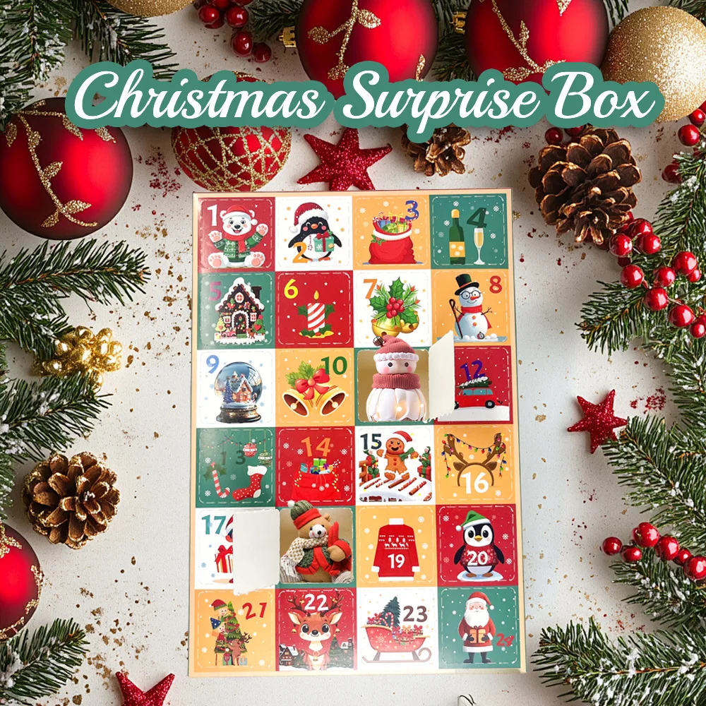 5 قطعة صناديق مفاجأة عيد الميلاد تقويم القدوم صناديق عدة لتقوم بها بنفسك مضحك 24 يوما عيد الميلاد العد التنازلي حافظة أعمى لمستلزمات حفلات عيد الميلاد #4