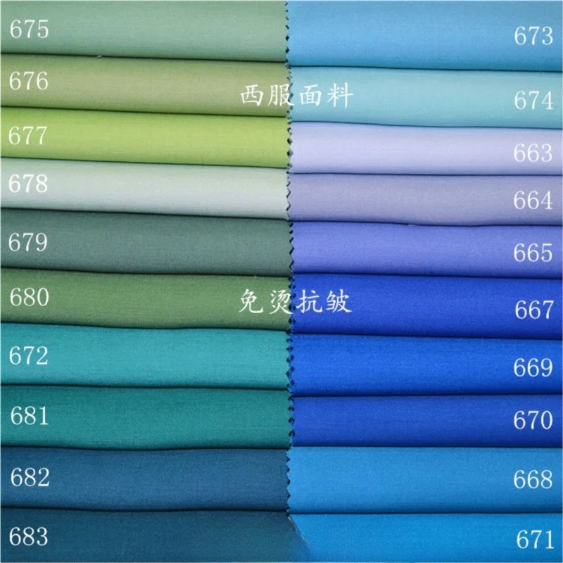 Abito primaverile e autunnale in tessuto blu verde fila senza stiratura pantaloni antirughe gonne set di armature abbigliamento da lavoro