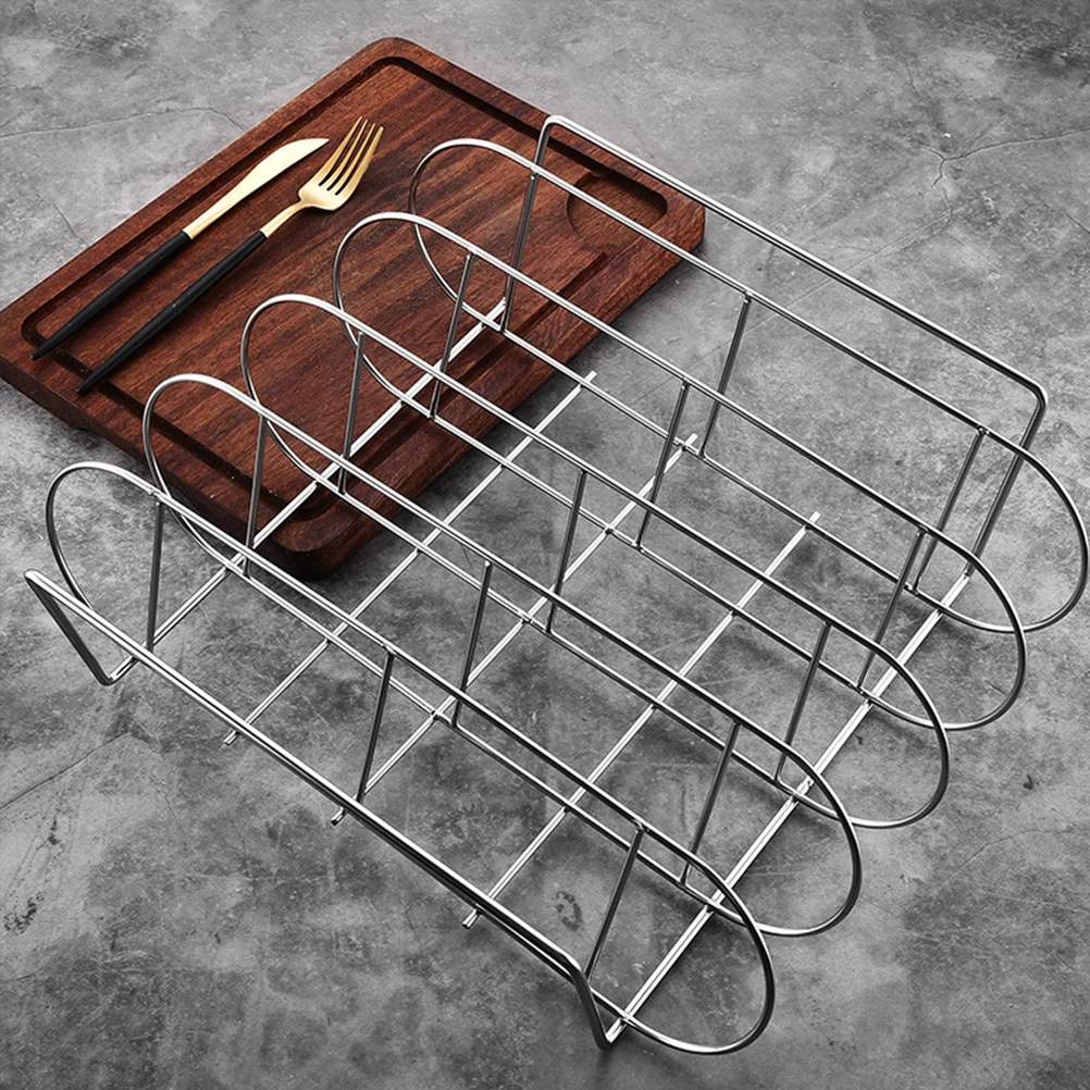 

Stainless Steel Bbq Rib Grilling Roasting Rack For Oven Gas Grill Camping Picnic Turkey Ham Steak Baking Barbecue Tool