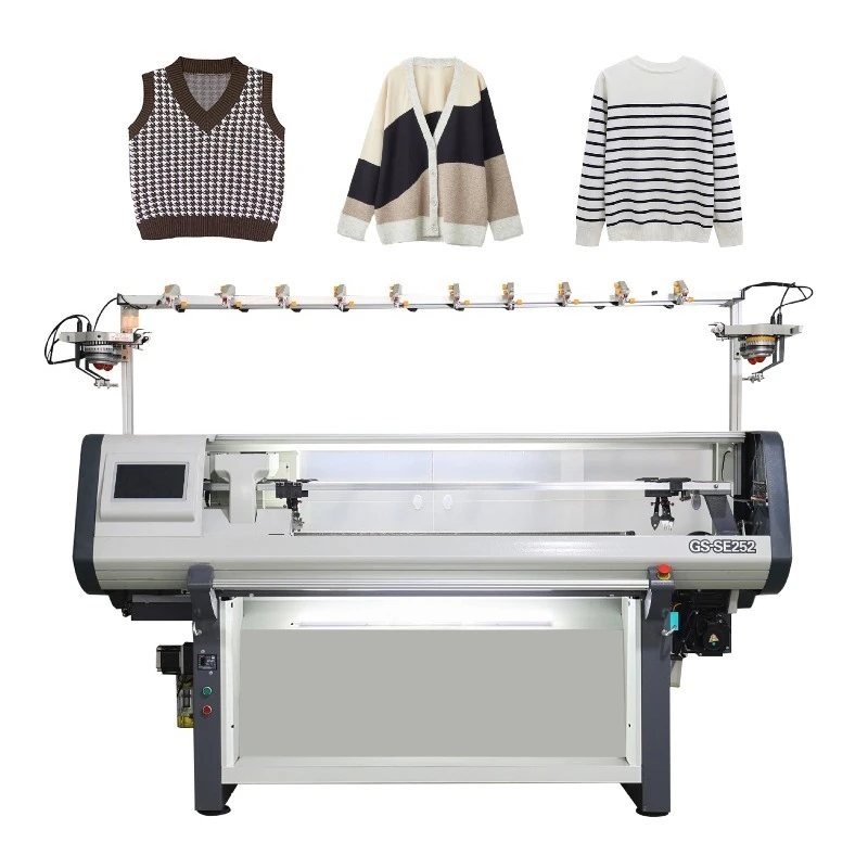 Fully automatic computerized flat knitting machine, computerized knitting machine, knitting machine, dual system, sweater